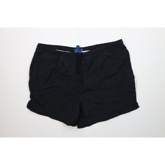 Vintage 90s Streetwear Mens XL Faded Blank Lined Above Knee Shorts Swim Trunks - Picture 1 of 10